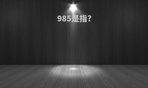 985是指?