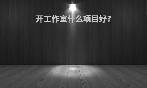 开工作室什么项目好?