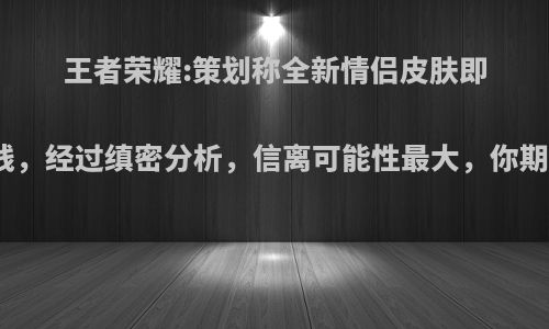 王者荣耀:策划称全新情侣皮肤即将上线，经过缜密分析，信离可能性最大，你期待吗?