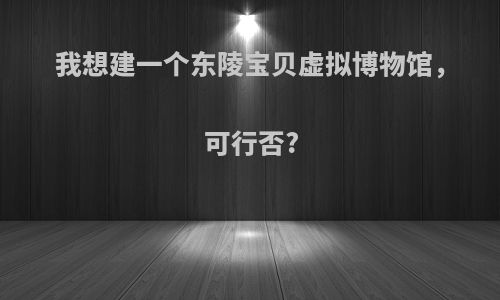 我想建一个东陵宝贝虚拟博物馆，可行否?