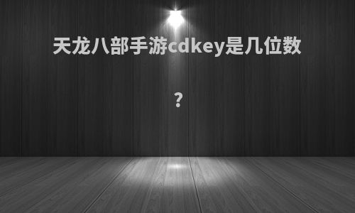 天龙八部手游cdkey是几位数?