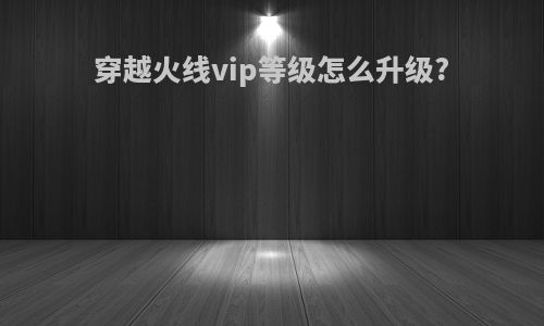 穿越火线vip等级怎么升级?