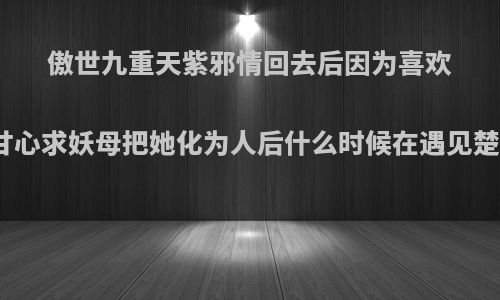 傲世九重天紫邪情回去后因为喜欢楚阳甘心求妖母把她化为人后什么时候在遇见楚阳的?