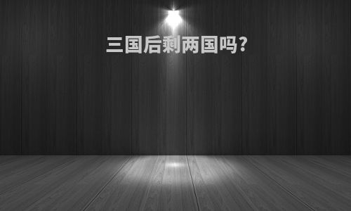 三国后剩两国吗?