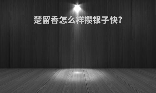 楚留香怎么样攒银子快?