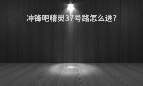 冲锋吧精灵37号路怎么进?