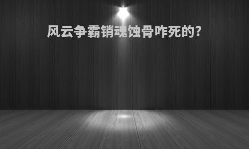 风云争霸销魂蚀骨咋死的?