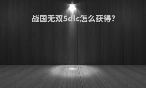 战国无双5dlc怎么获得?