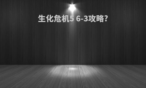 生化危机5 6-3攻略?