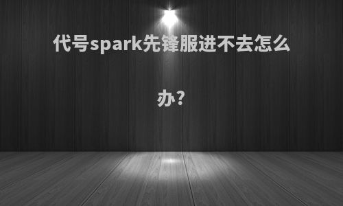 代号spark先锋服进不去怎么办?