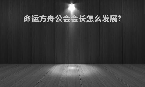 命运方舟公会会长怎么发展?