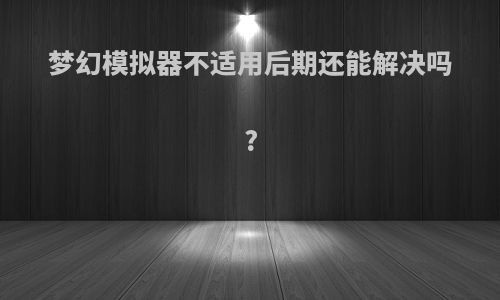 梦幻模拟器不适用后期还能解决吗?