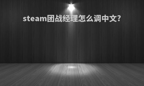 steam团战经理怎么调中文?