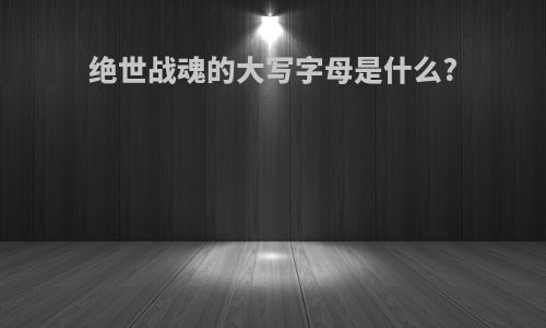 绝世战魂的大写字母是什么?