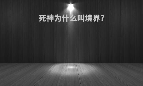 死神为什么叫境界?