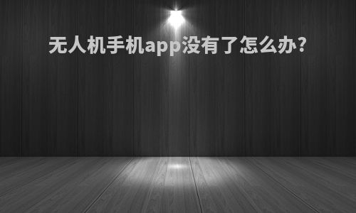 无人机手机app没有了怎么办?
