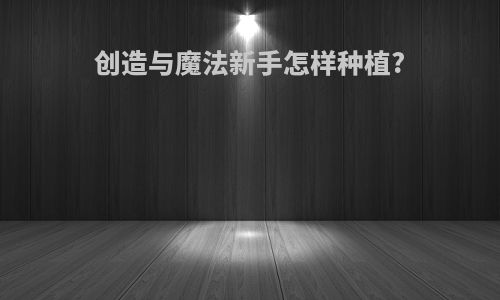 创造与魔法新手怎样种植?