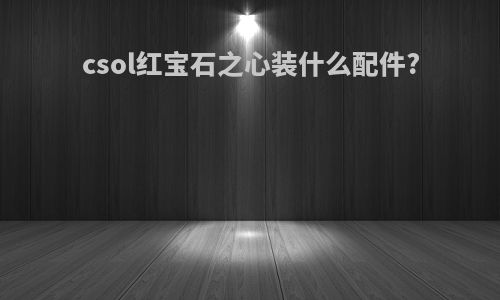 csol红宝石之心装什么配件?
