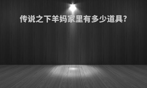 传说之下羊妈家里有多少道具?