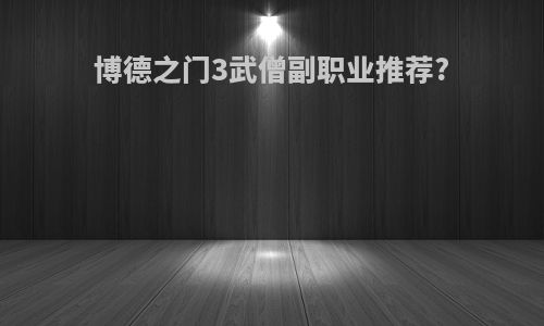 博德之门3武僧副职业推荐?
