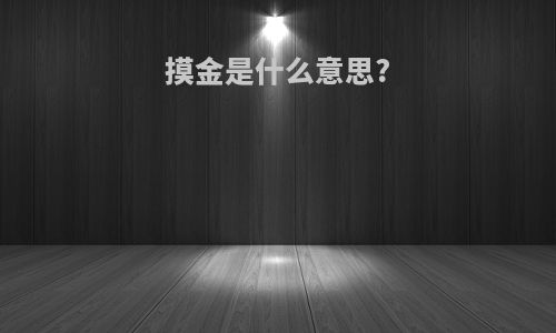 摸金是什么意思?