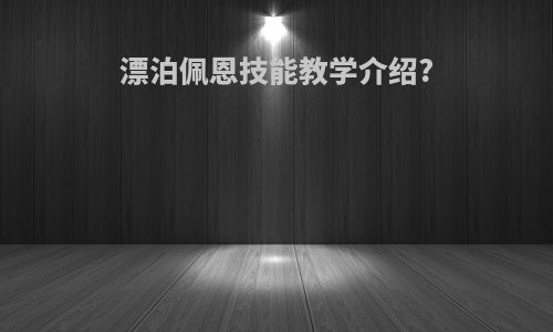 漂泊佩恩技能教学介绍?