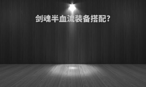 剑魂半血流装备搭配?