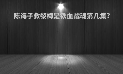 陈海子救黎梅是铁血战魂第几集?