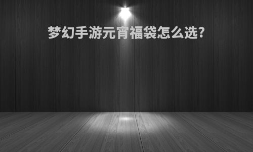 梦幻手游元宵福袋怎么选?