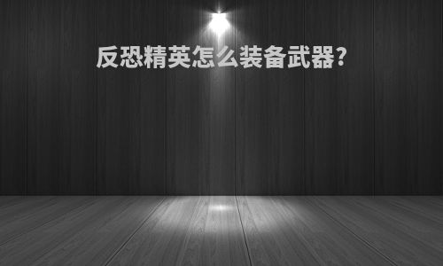 反恐精英怎么装备武器?