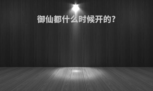 御仙都什么时候开的?
