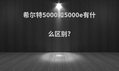希尔特5000和5000e有什么区别?