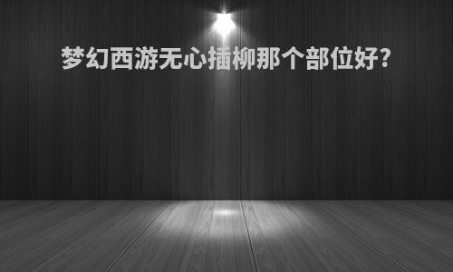 梦幻西游无心插柳那个部位好?