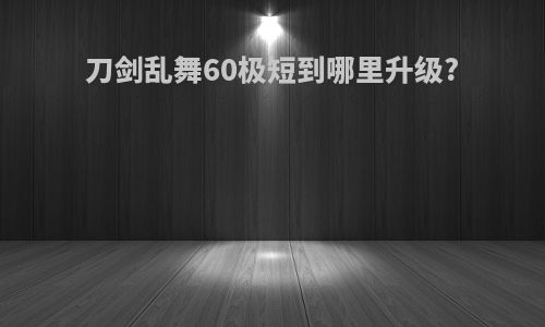 刀剑乱舞60极短到哪里升级?